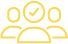 Icon of 3 people with a check mark